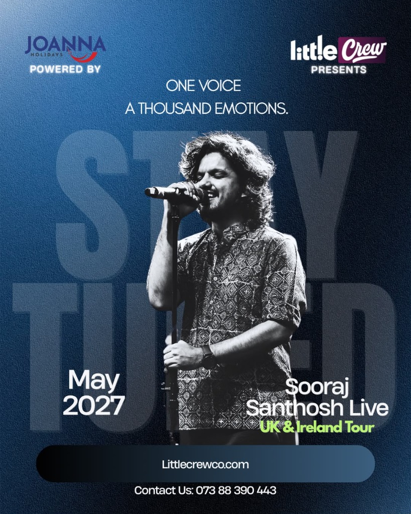 Sooraj Santhosh Live UK & Ireland Tour Poster